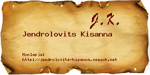 Jendrolovits Kisanna névjegykártya